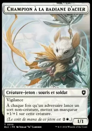 Bloomburrow Commander Decks - Jeton Champion à la badiane d\'acier