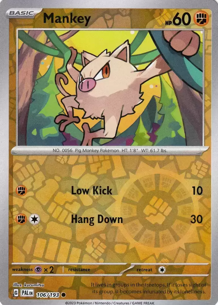 Paldea Evolved - PALEN - Mankey Reverse