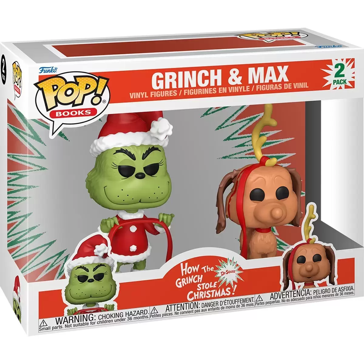 POP! Books - How the Grinch Stole Christmas - Grinch & Max 2 Pack
