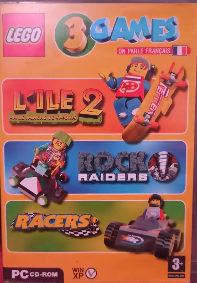 PC Games - LEGO 3 Games - L\'île 2 - Rock Raiders - Racers