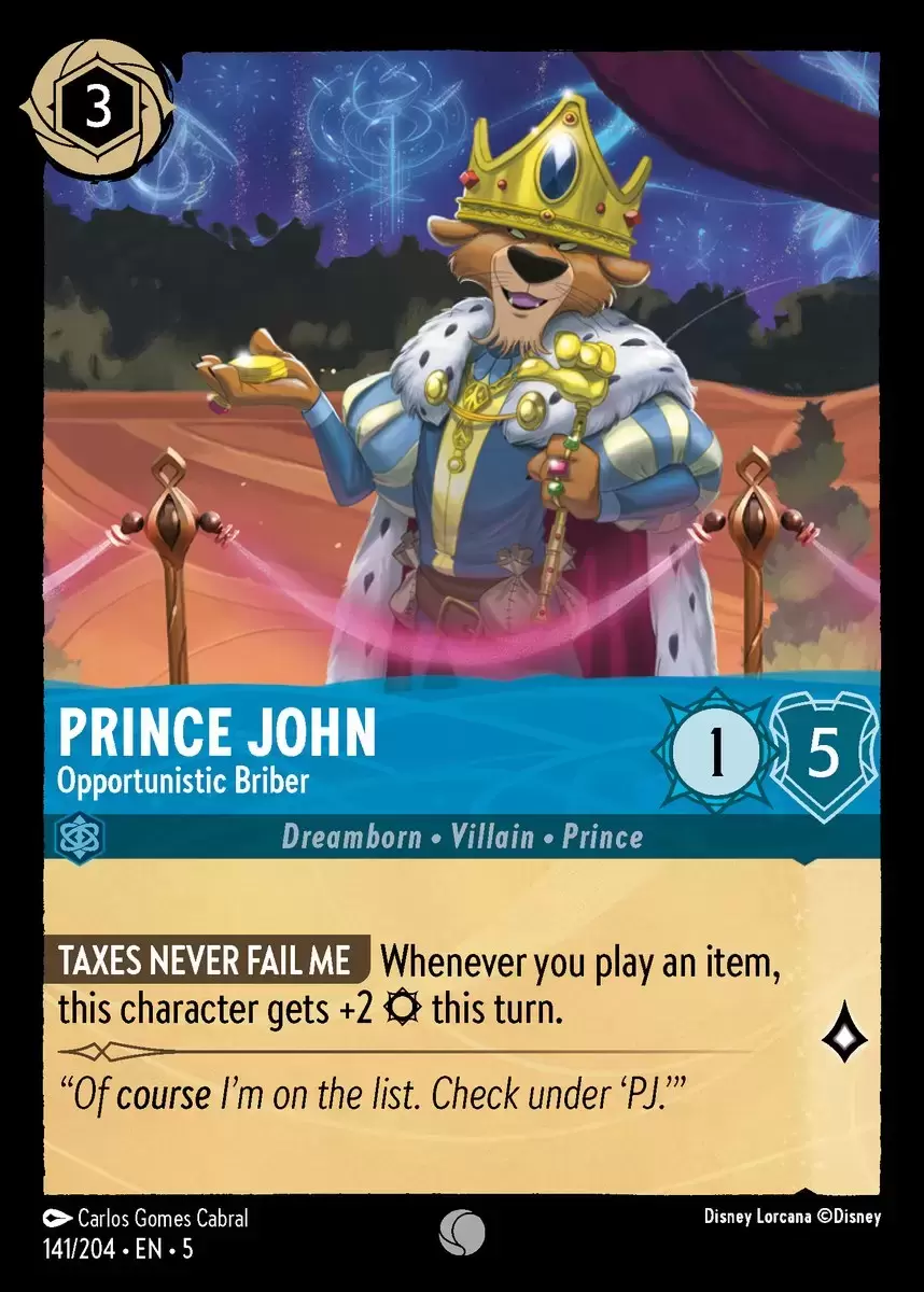 Shimmering Skies - Prince John - Opportunistic Briber