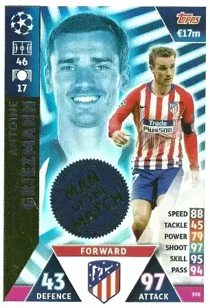 Match Attax - UEFA Champions League 2018/2019 - Antoine Griezmann - Club Atlético de Madrid