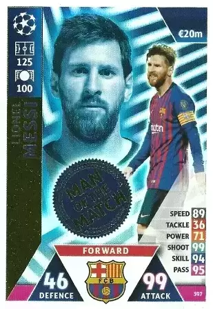 Match Attax - UEFA Champions League 2018/2019 - Lionel Messi - FC Barcelona