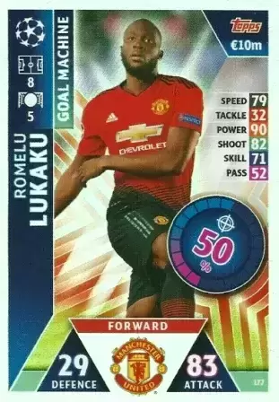 Match Attax - UEFA Champions League 2018/2019 - Romelu Lukaku - Manchester United FC