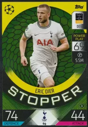 Match Attax UEFA Champions League 2022/2023 - Eric Dier - Tottenham Hotspur