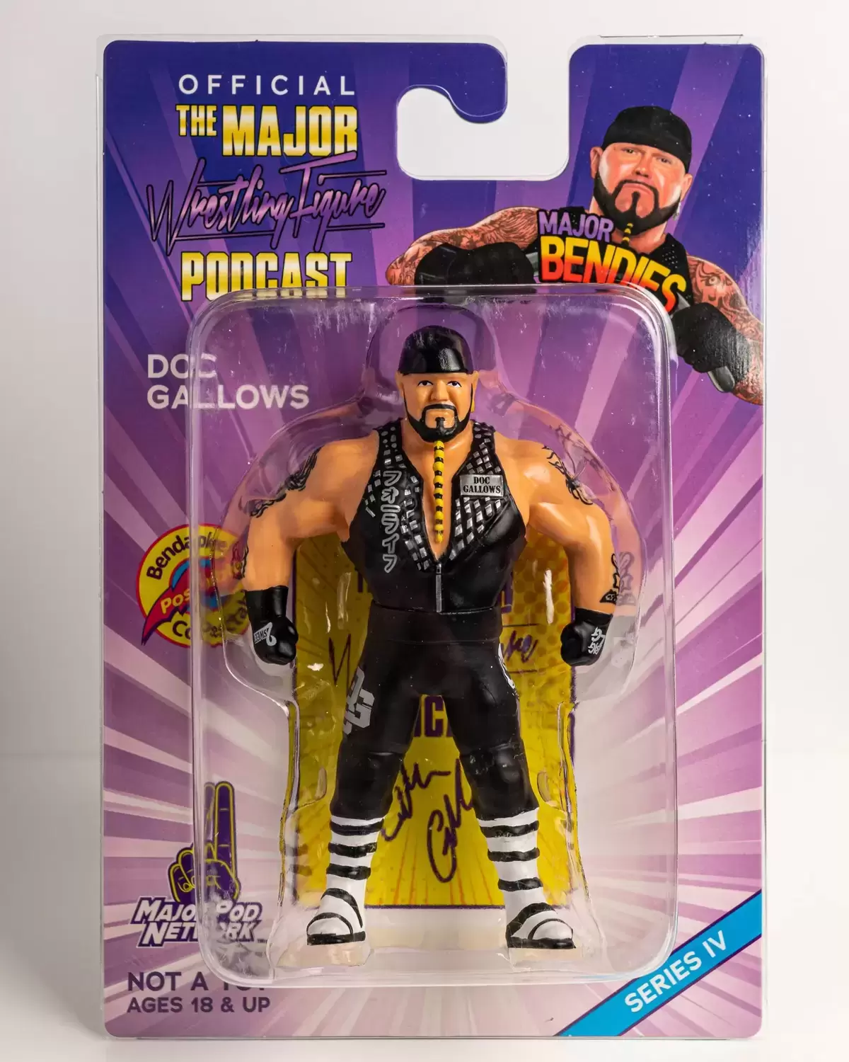 Major Bendies - 2023 Major Wrestling Figure Podcast Major Bendies Series 4 Doc Gallows