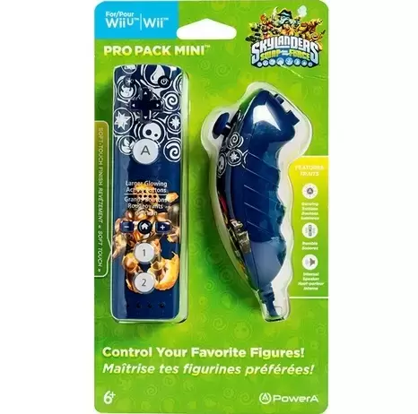 Matériel Wii - Mini remote + Nunchuk \'Skylanders : Giants (PowerA) Vers. Bleu