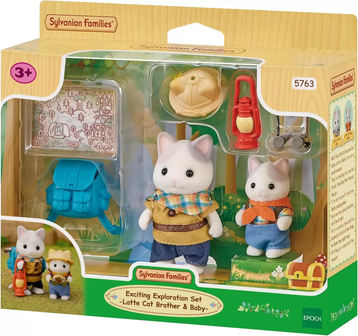 Sylvanian Families (Europe) - Exciting Exploration Set - Latte Cat Brother & Baby