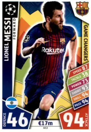 Match Attax UEFA Champions League 2017/18 - Lionel Messi - FC Barcelona