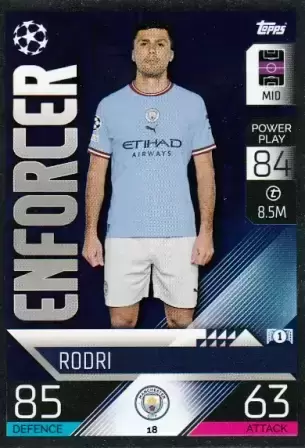 Match Attax UEFA Champions League 2022/2023 - Rodri - Manchester City FC