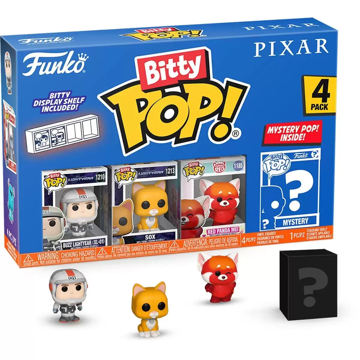 Bitty POP! - Pixar - Buzz Lightyear XL-01, Sox, Red Panda Mei & Mystery
