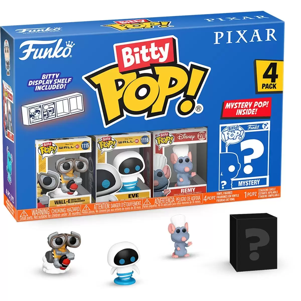 Bitty POP! - Pixar - Wall-E, Eve, Remy & Mystery