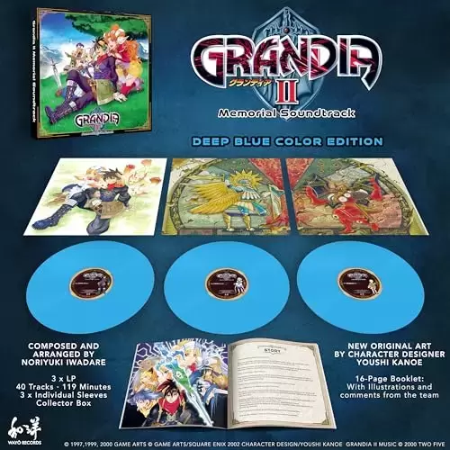 33 Tours (Albums) - Grandia II Memorial Soundtrack 3LP-Deep Blue Color Edition