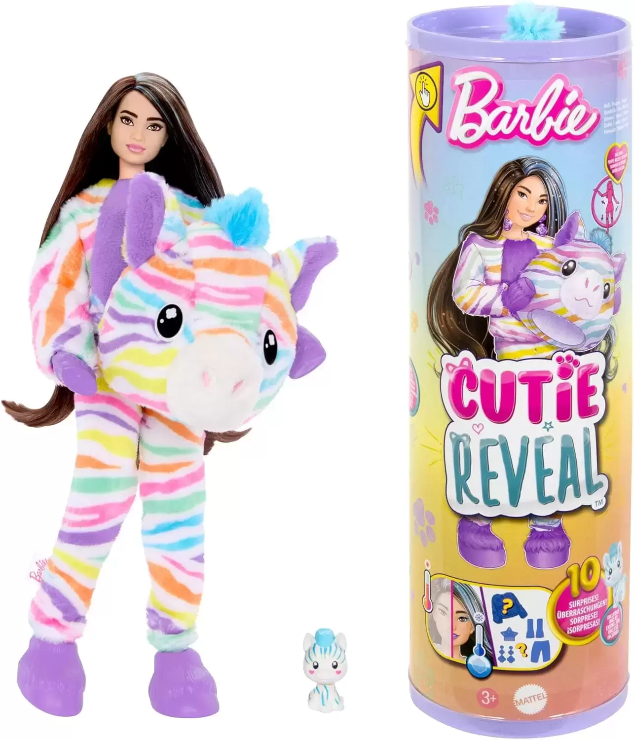 Barbie Cutie Reveal - Zèbre multicolor