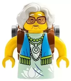 LEGO Dreamzzz Minifigures - Mrs. Castillo - Reddish Brown and Flat Silver Backpack