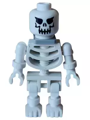 Lego Harry Potter Minifigures - Skeleton - Evil Skull, Floppy Arms, Light Bluish Gray Neck Bracket