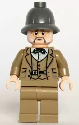 LEGO Indiana Jones Minifigures - Professor Henry Jones Sr. - Dark Bluish Gray Pith Helmet
