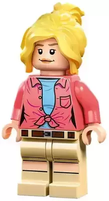 Lego Jurassic World Minifigures - Dr. Ellie Sattler - Coral Shirt, Ponytail