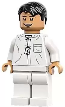 Lego Jurassic World Minifigures - Dr. Henry Wu - White Lab Uniform