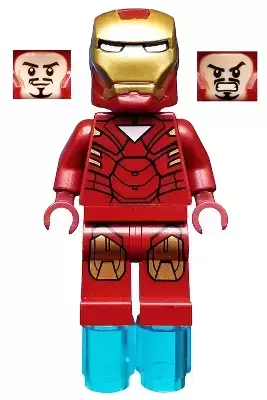 LEGO Super Heroes Minifigures - Iron Man - Mark 6 Armor, Small Helmet Visor, Foot Repulsors