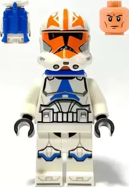 LEGO Star Wars Minifigs - Clone Trooper, 501st Legion, 332nd Company (Phase 2) - Helmet with Holes and Togruta Markings, Blue Jet Pack