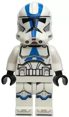 LEGO Star Wars Minifigs - Clone Trooper, 501st Legion (Phase 2) - White Arms, Nougat Head, Helmet with Holes