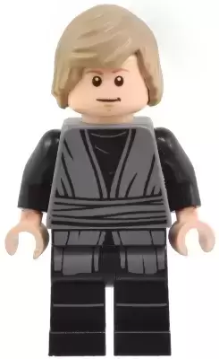 LEGO Star Wars Minifigs - Luke Skywalker - Dark Bluish Gray Jedi Robe, Printed Legs, Shaggy Hair