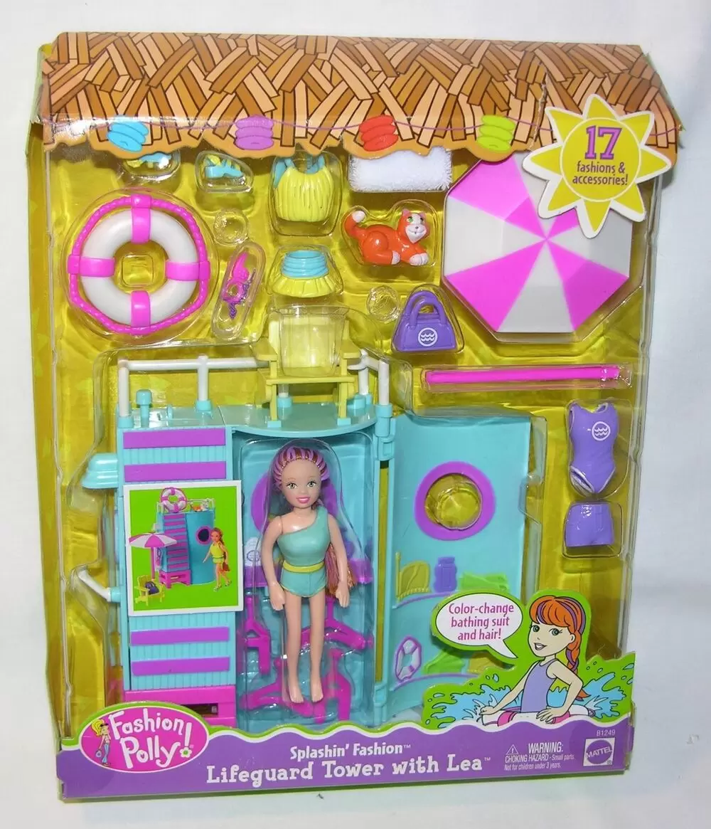 Polly Pocket (1999 - 2003) - Fashion Polly - Splashin’ Fashion Lifeguard Tower with Lea