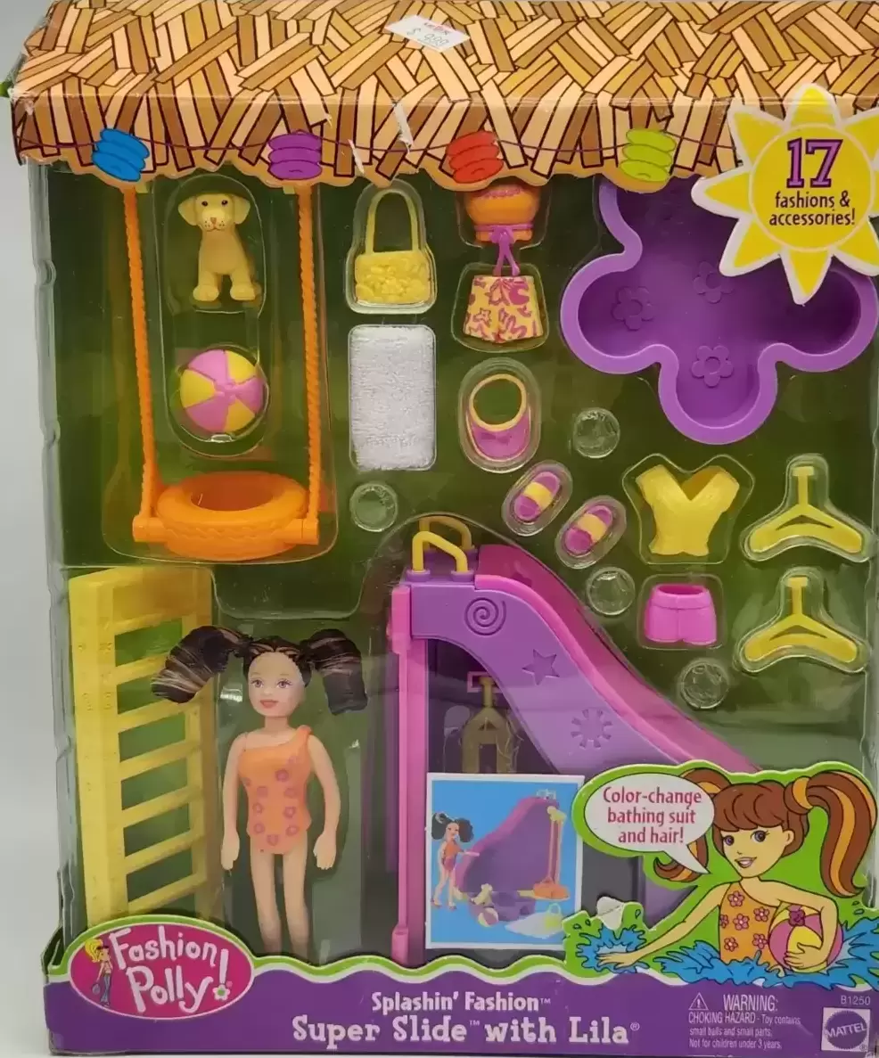 Polly Pocket (1999 - 2003) - Fashion Polly - Splashin’ Fashion Super Slide With Lila