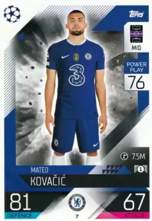 Match Attax UEFA Champions League 2022/2023 - Mateo Kovacic - Chelsea FC