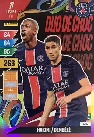 Adrenalyn XL Ligue 1 2024-2025 - Achraf Hakimi / Ousmane Dembelé - Duo de Choc - Paris Saint-Germain