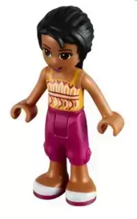 Lego Friends Mini-Dolls - Friends Joanna - Magenta Cropped Trousers, Orange Top