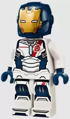LEGO Super Heroes Minifigures - Iron Legion - Dark Blue Head, One Piece Helmet