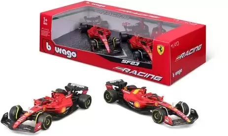 Bburago 1/43e - Ferrari - Pack 2 Voitures De Course