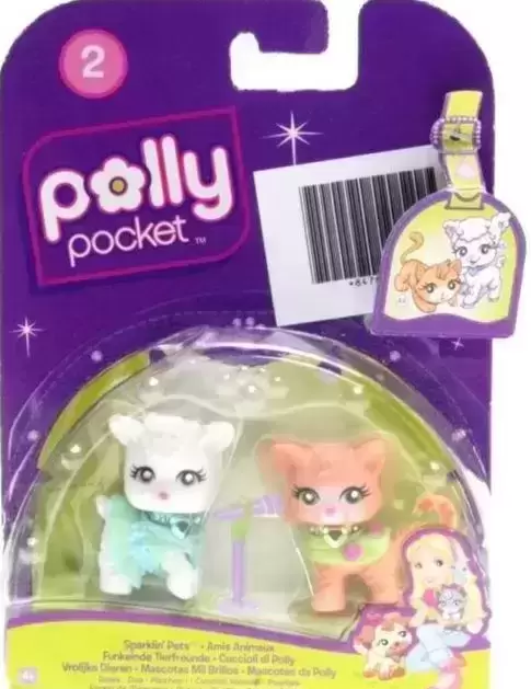 Polly Pocket (2007 – 2008) - Sparklin’ Pets Duets Series 2 2/6 - Cat 44/Lamb 45