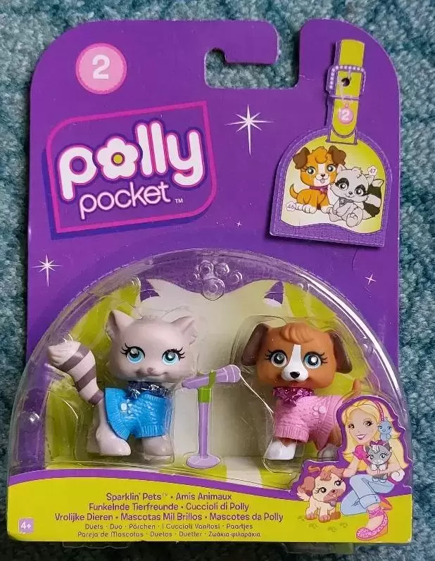 Polly Pocket (2007 – 2008) - Sparklin’ Pets Duets Series 2 3/6 - Dog 46/Raccoon 47