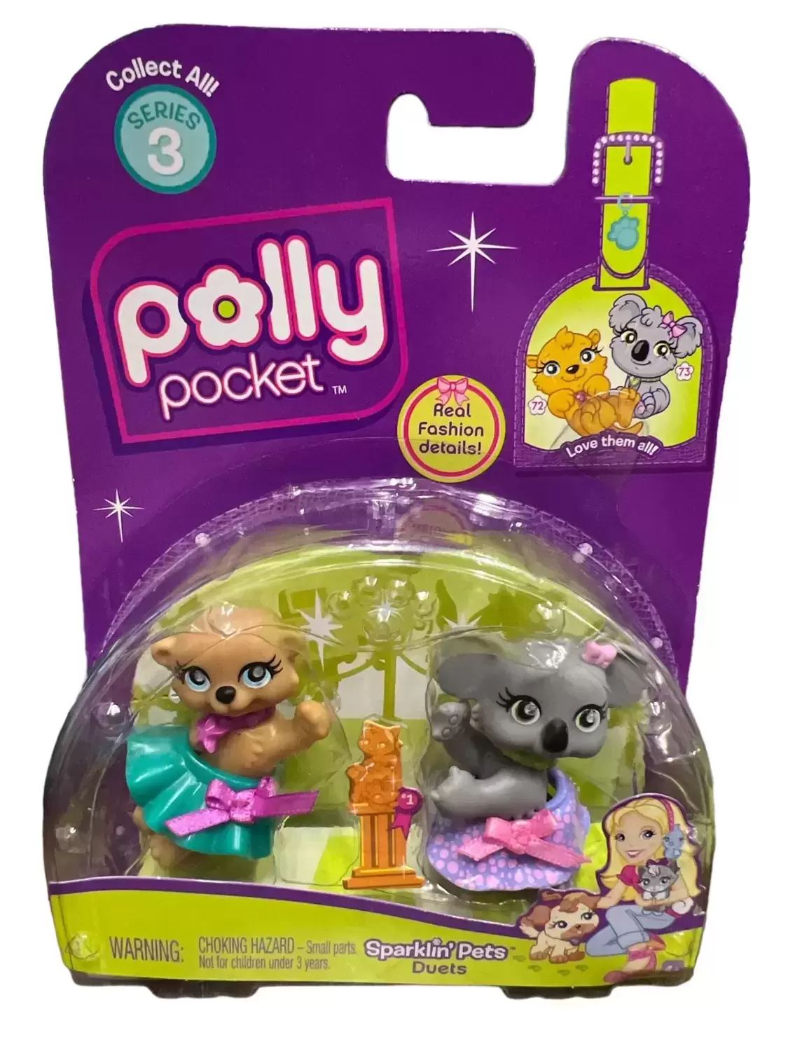 Polly Pocket (2007 – 2008) - Sparklin’ Pets Duets Series 3 5/6 - Bear 72/Koala 73
