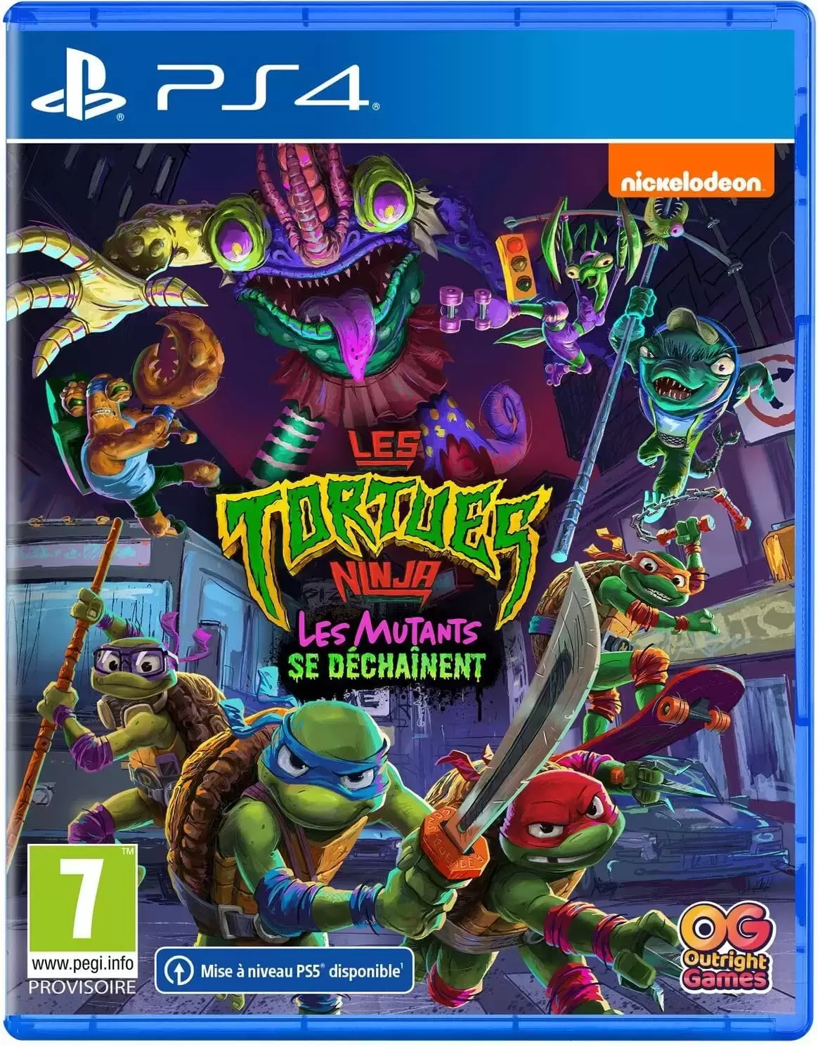Jeux PS4 - Les Tortues Ninja Les Mutants Se Déchaînent