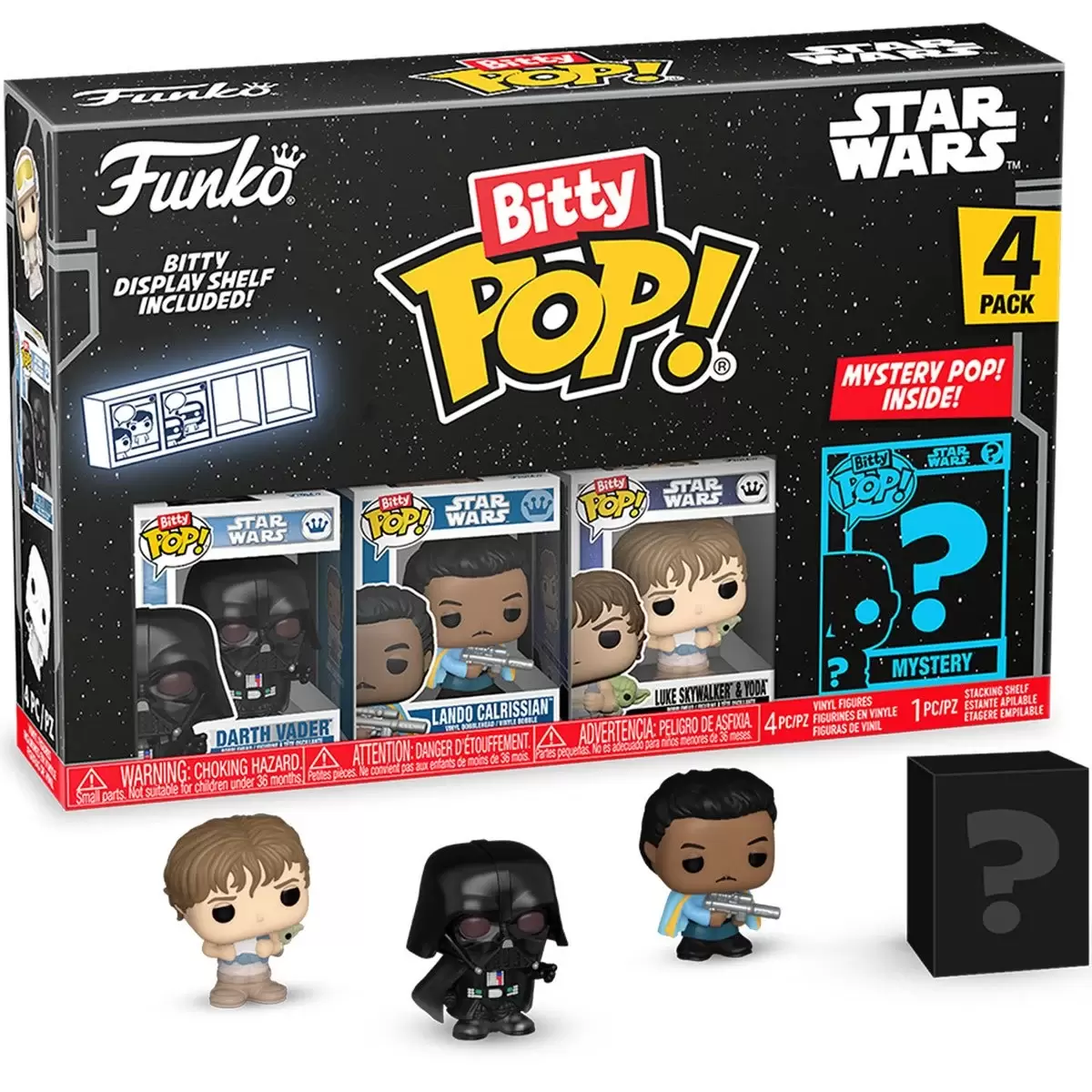 Bitty POP! - Star Wars - Darth Vader, Lando Calrissian, Luke Skywalker & Yoda & Mystery