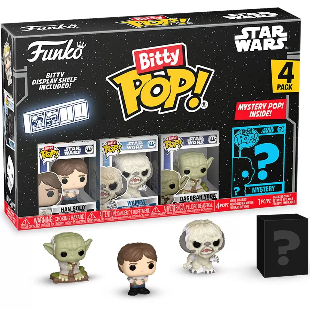 Bitty POP! - Star Wars - Han Solo, Wampa, Dagobah Yoda & Mystery