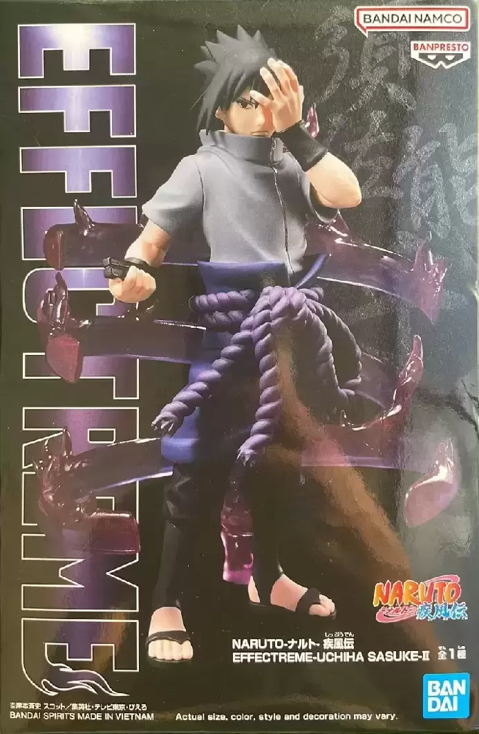 Naruto Banpresto action figures - Naruto Shippuden - Sasuke Uchiha Effectreme