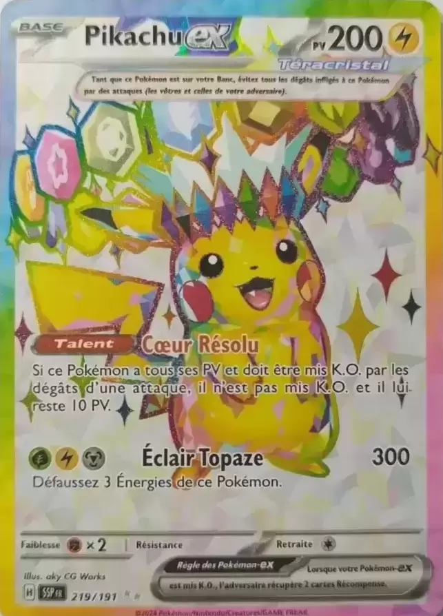 Etincelles Déferlantes - SSPFR - Pikachu EX