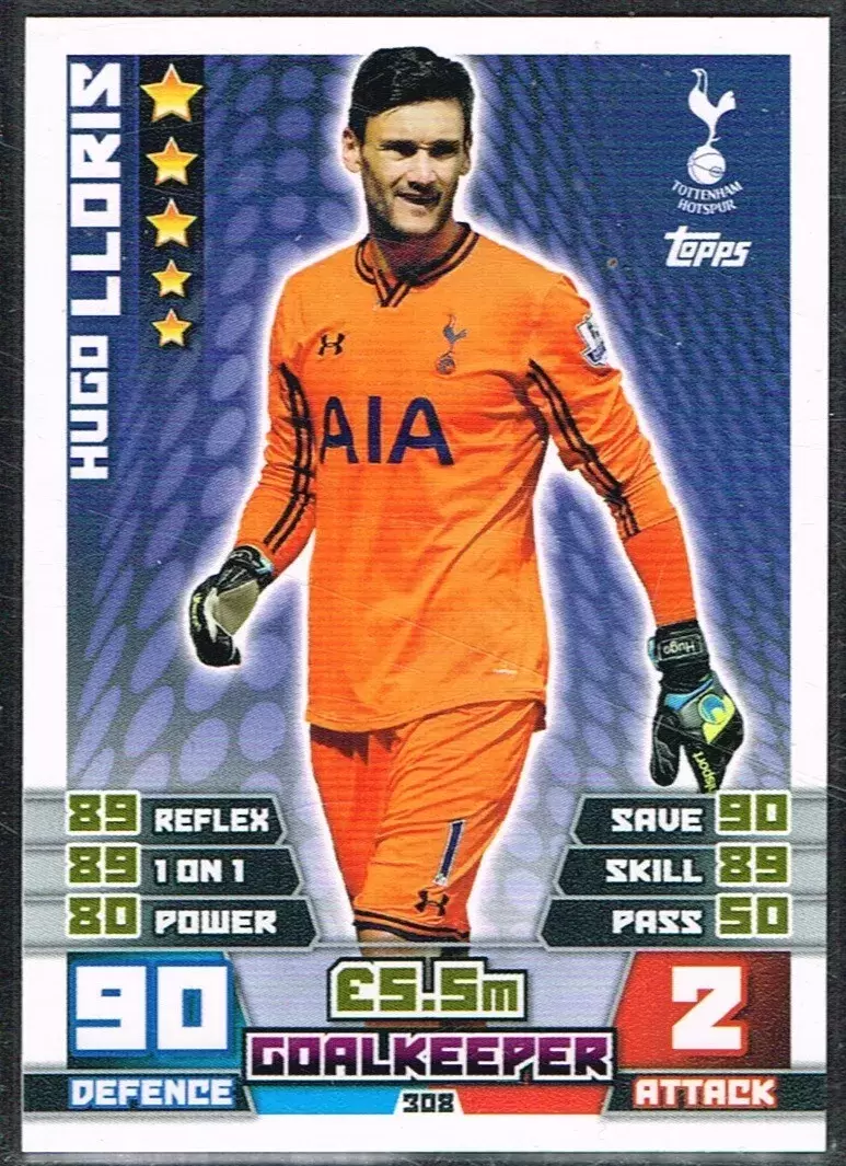 Match Attax - Premier League 2014/15 - Hugo Lloris