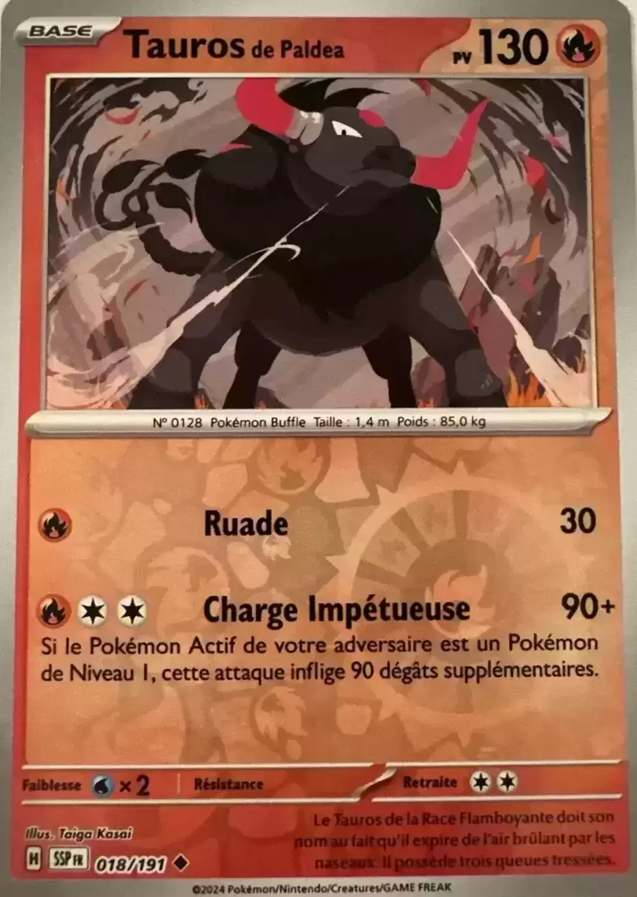 Etincelles Déferlantes - SSPFR - Tauros de Paldea Reverse