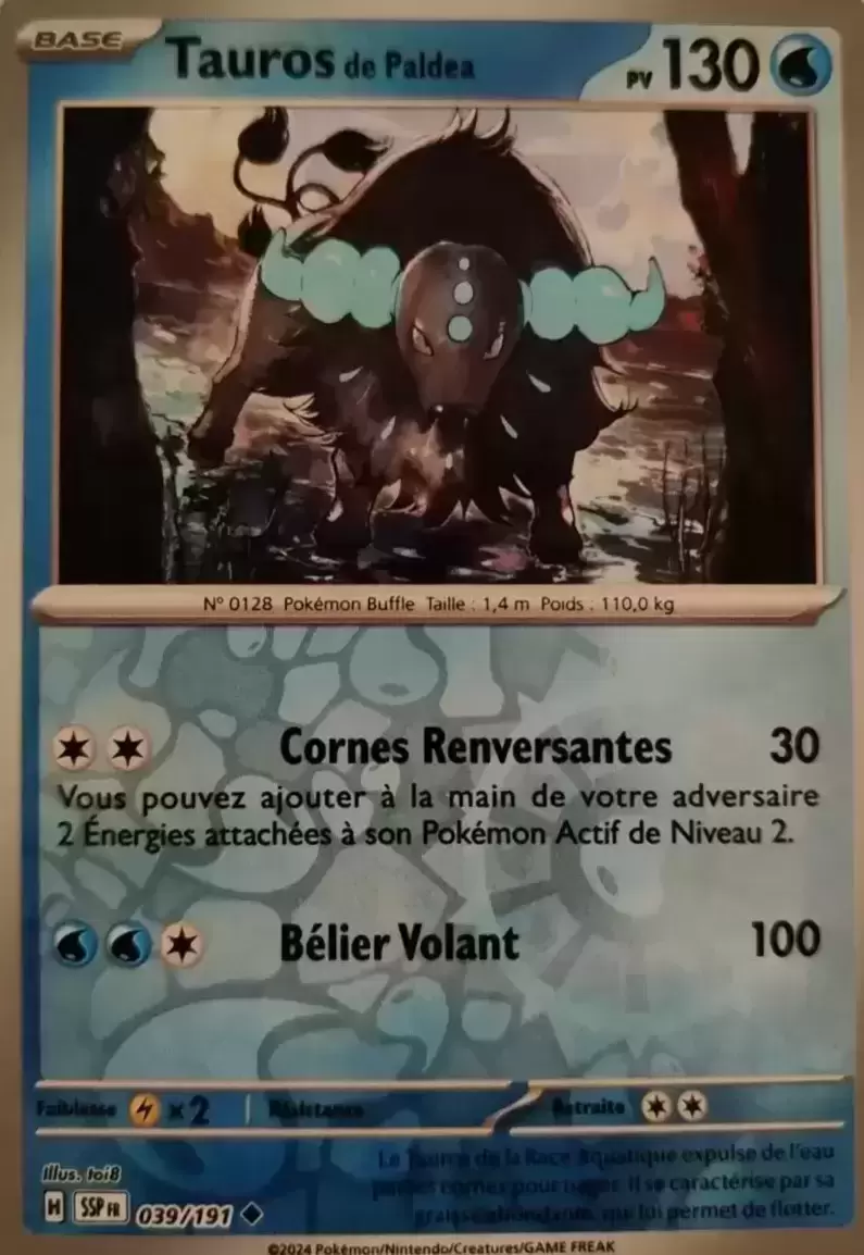 Etincelles Déferlantes - SSPFR - Tauros de Paldea Reverse