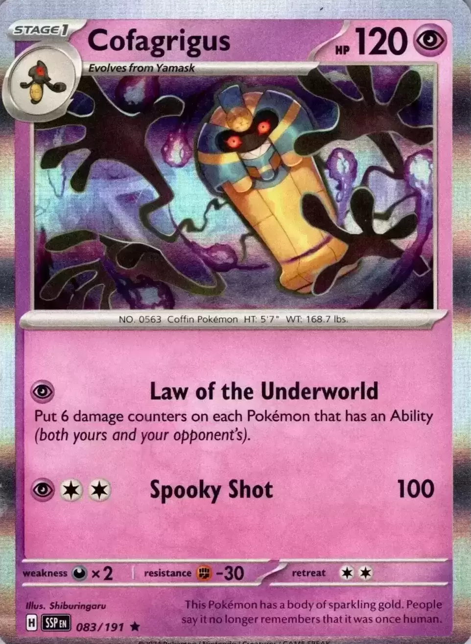 Surging Sparks SSPEN - Cofagrigus Holo