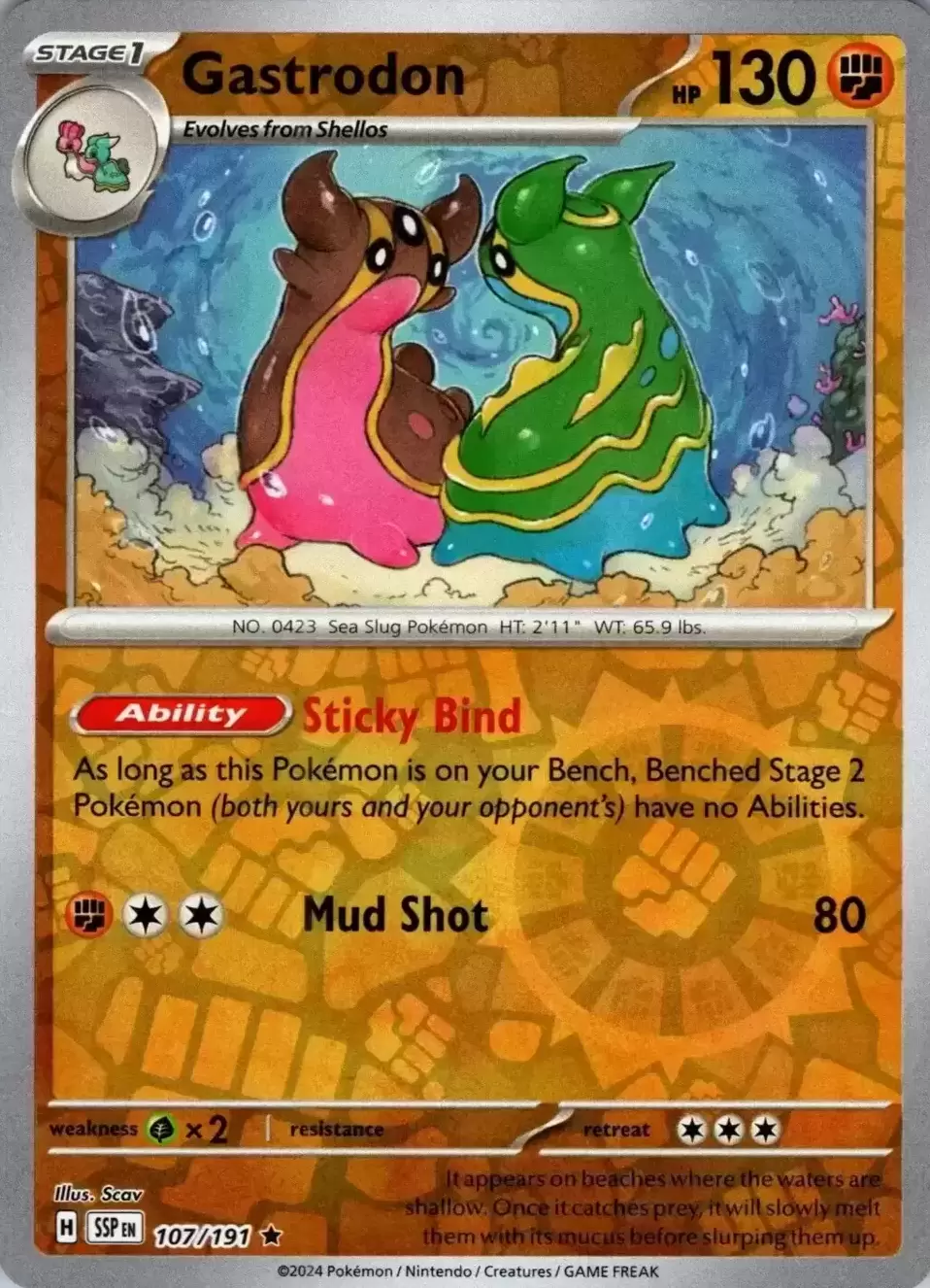 Surging Sparks SSPEN - Gastrodon Reverse