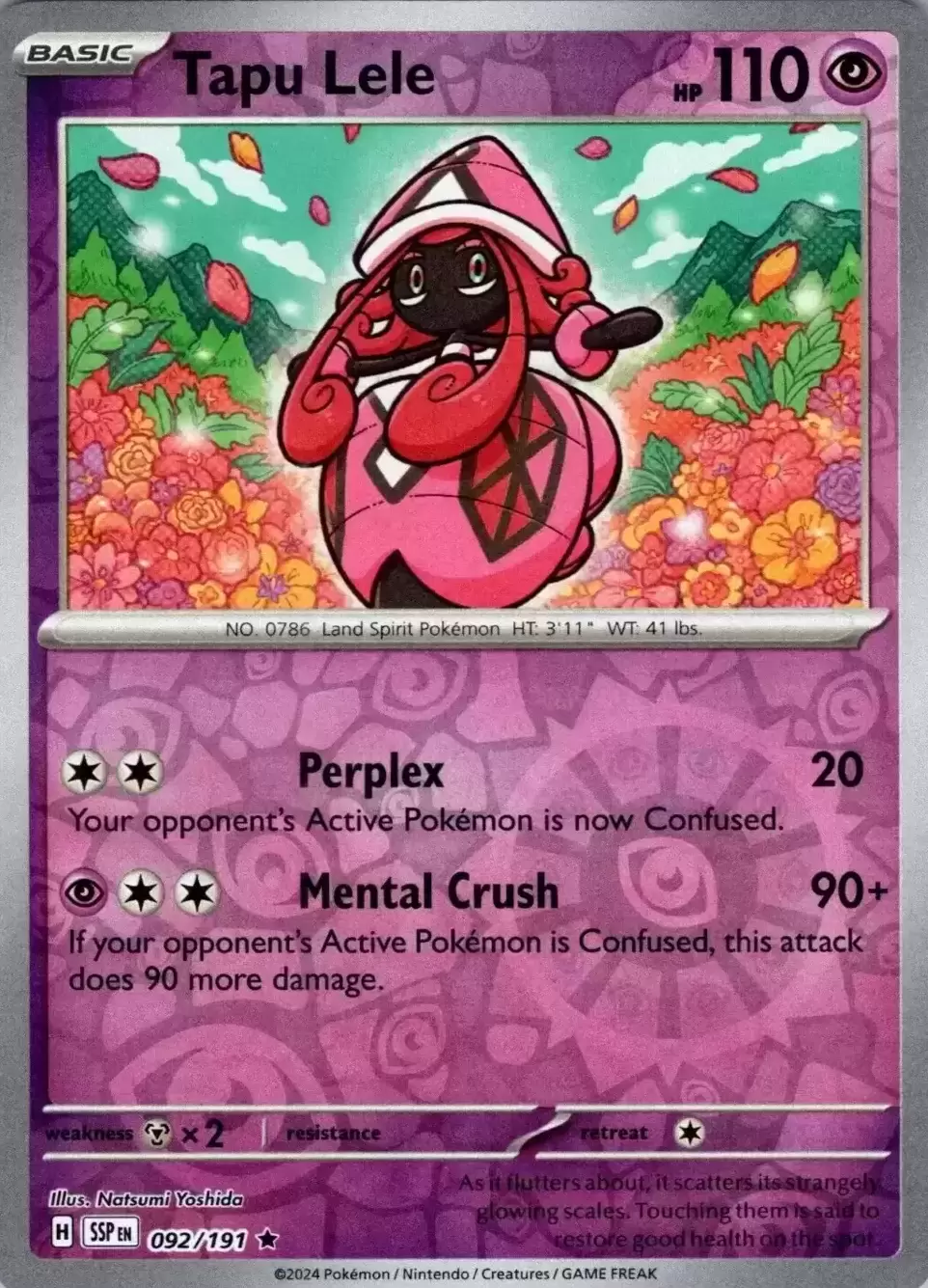 Surging Sparks SSPEN - Tapu Lele Reverse