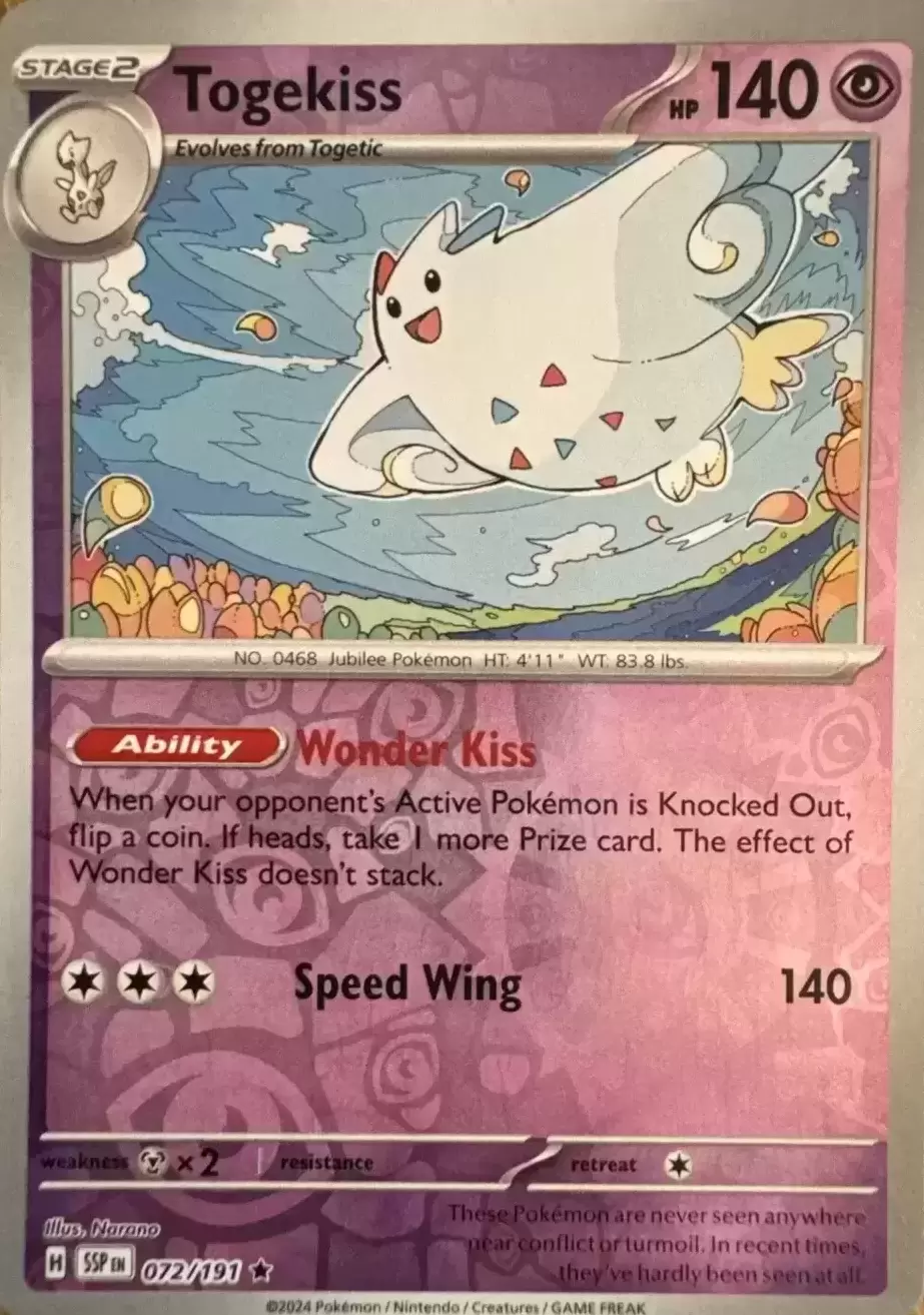 Surging Sparks SSPEN - Togekiss Reverse