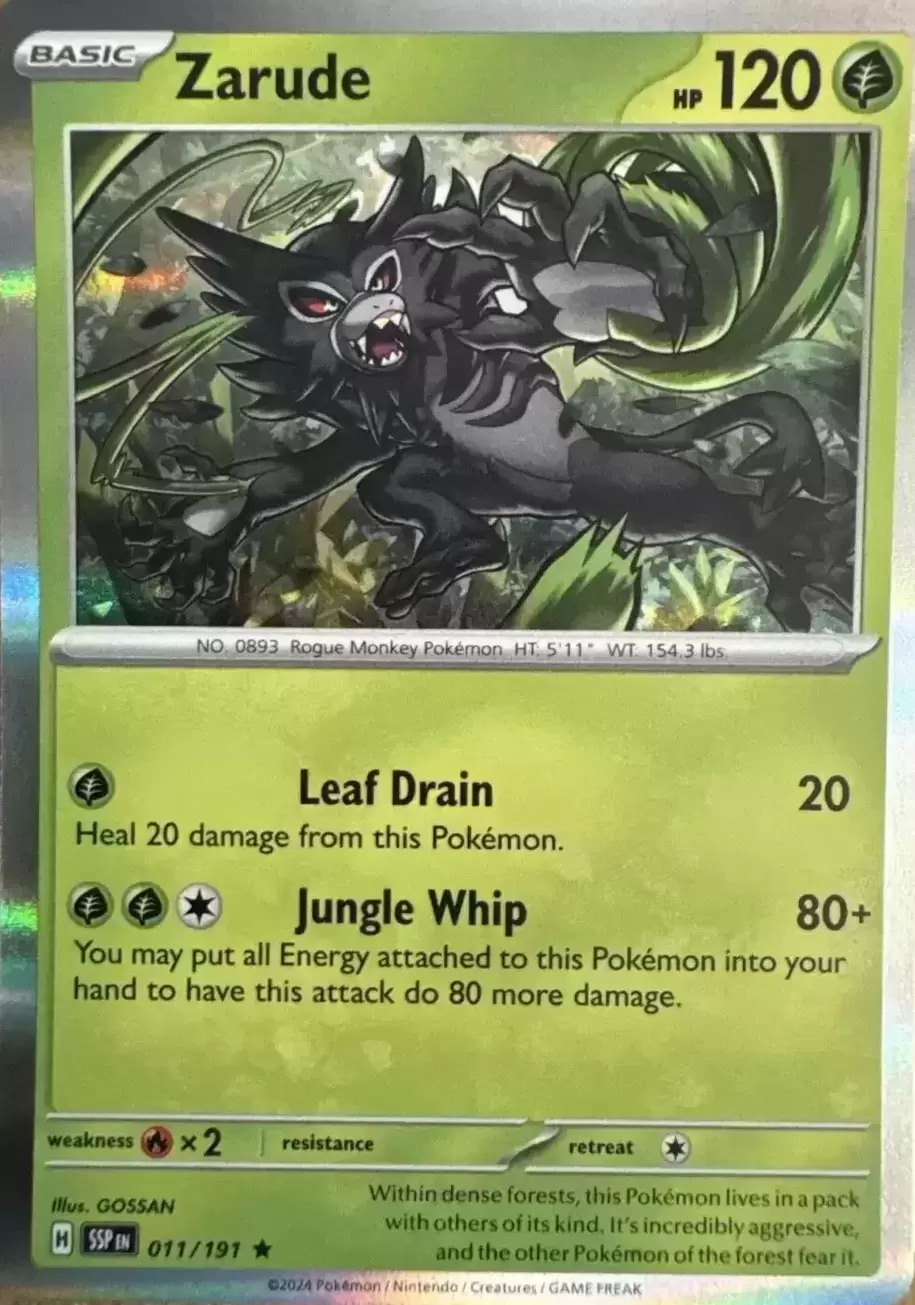 Surging Sparks SSPEN - Zarude Holo